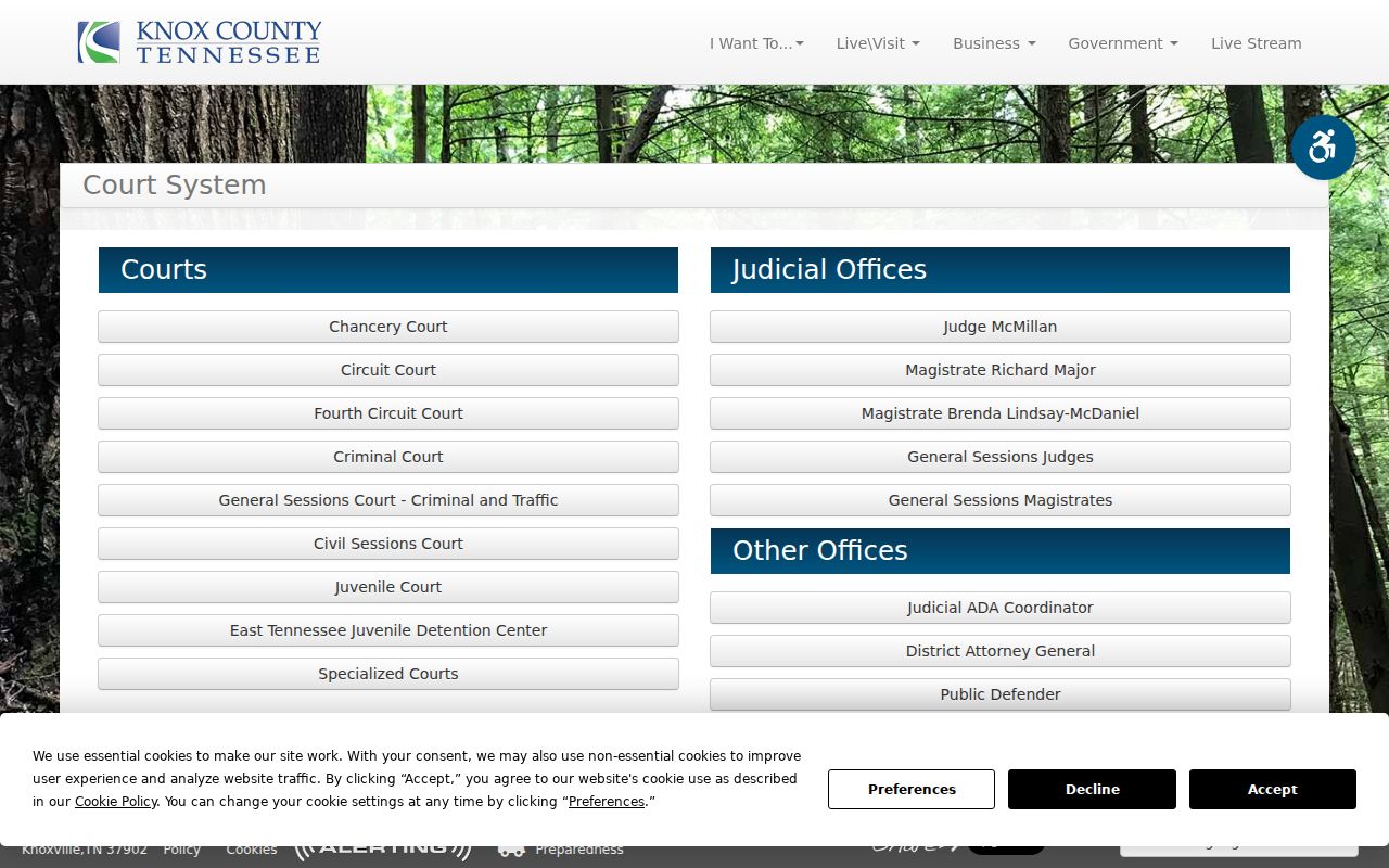 Knox County civil docket court directory