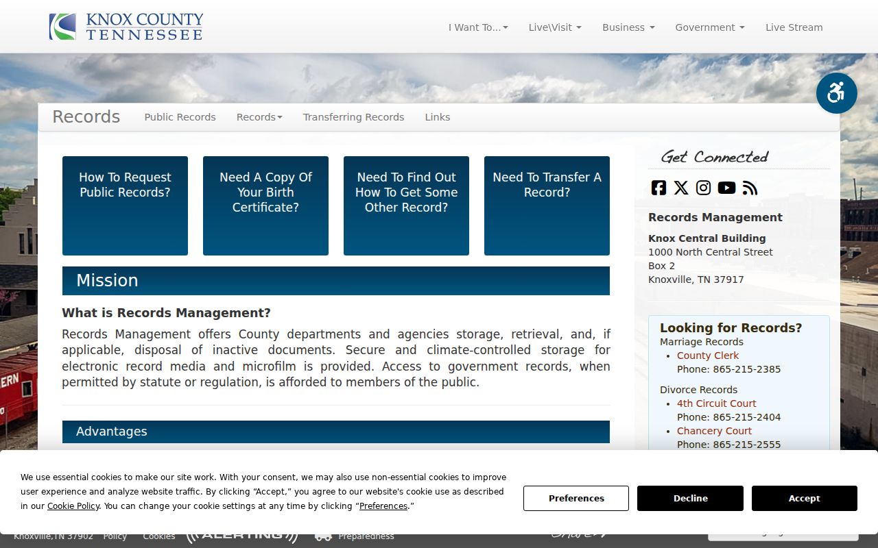 Knox County court records management routing