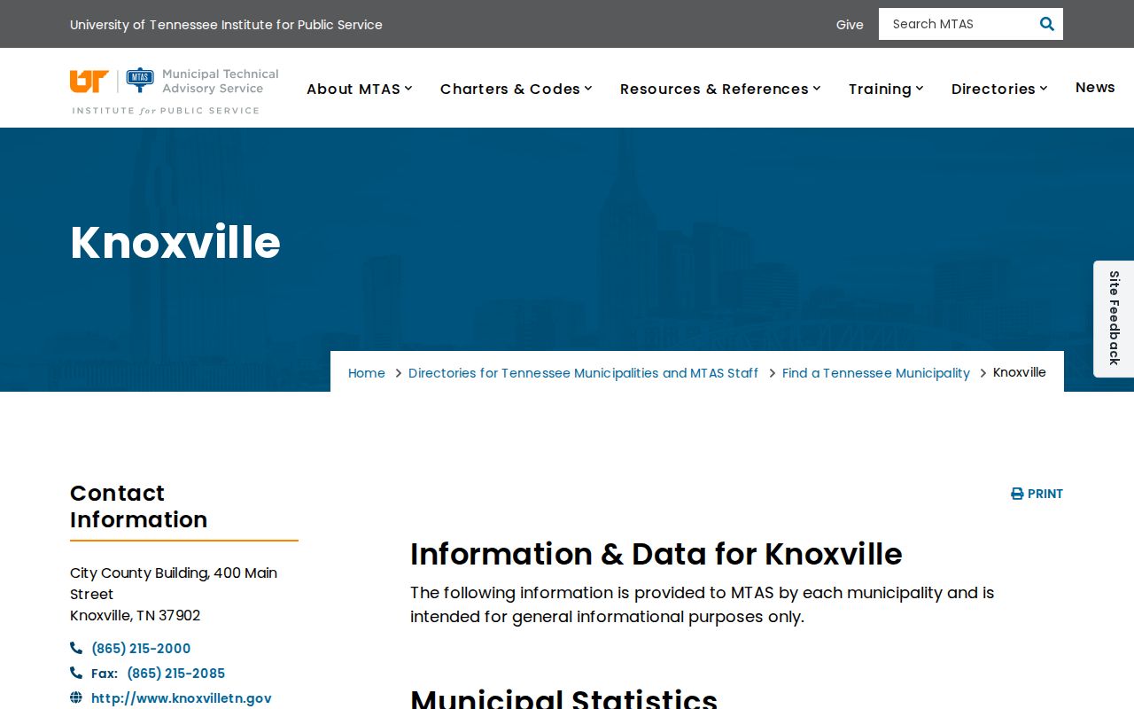 Knoxville court docket city profile